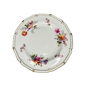 Royal Crown Derby Bone China "Derby Posies" 8" Salad Dessert Plate England Gold
